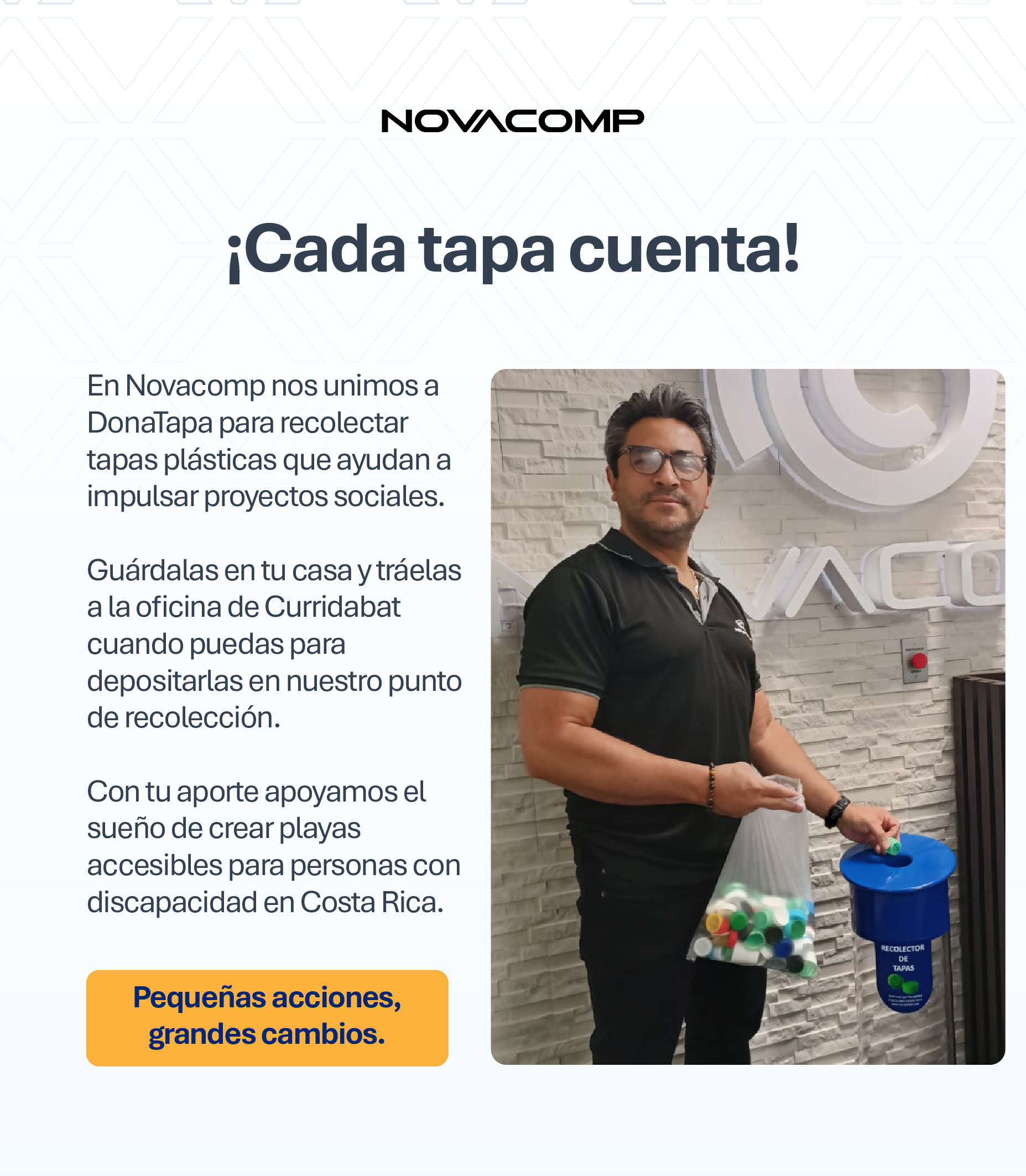 Afiche Instructivo Campaña Cada Tapa Cuenta - Novacomp